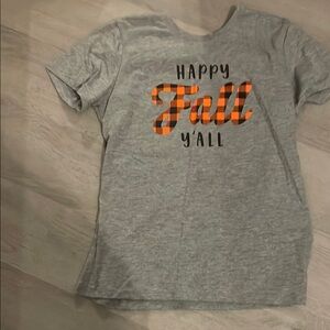 Gray and Orange Kids Shirt - Happy Fall Y'all